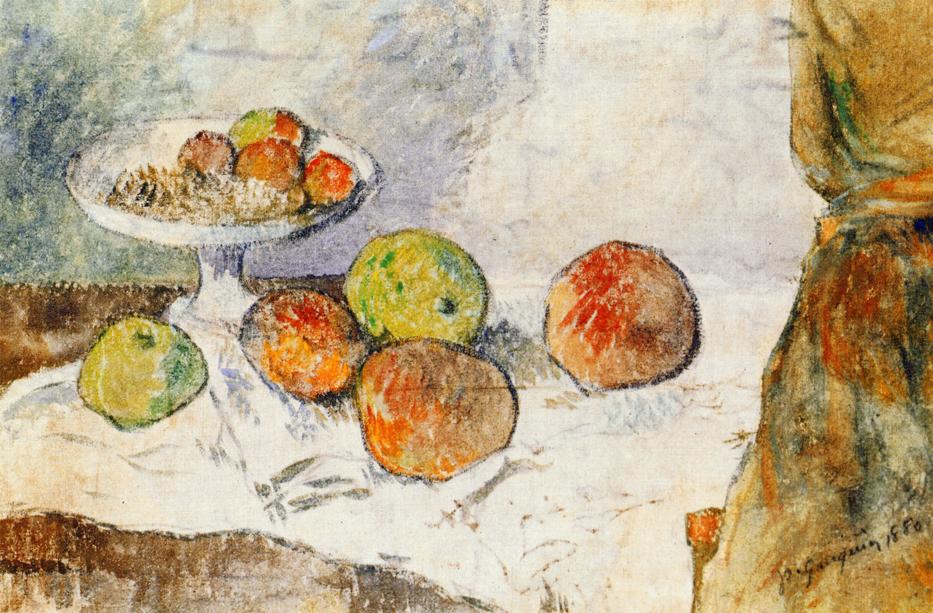 Still Life with Fruit Plate - Paul Gauguin Painting
